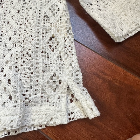 Marled Medium Women’s Lace Collared Boxy Fit Top - Picture 5 of 5